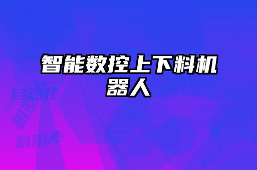 智能數控上下料機器人
